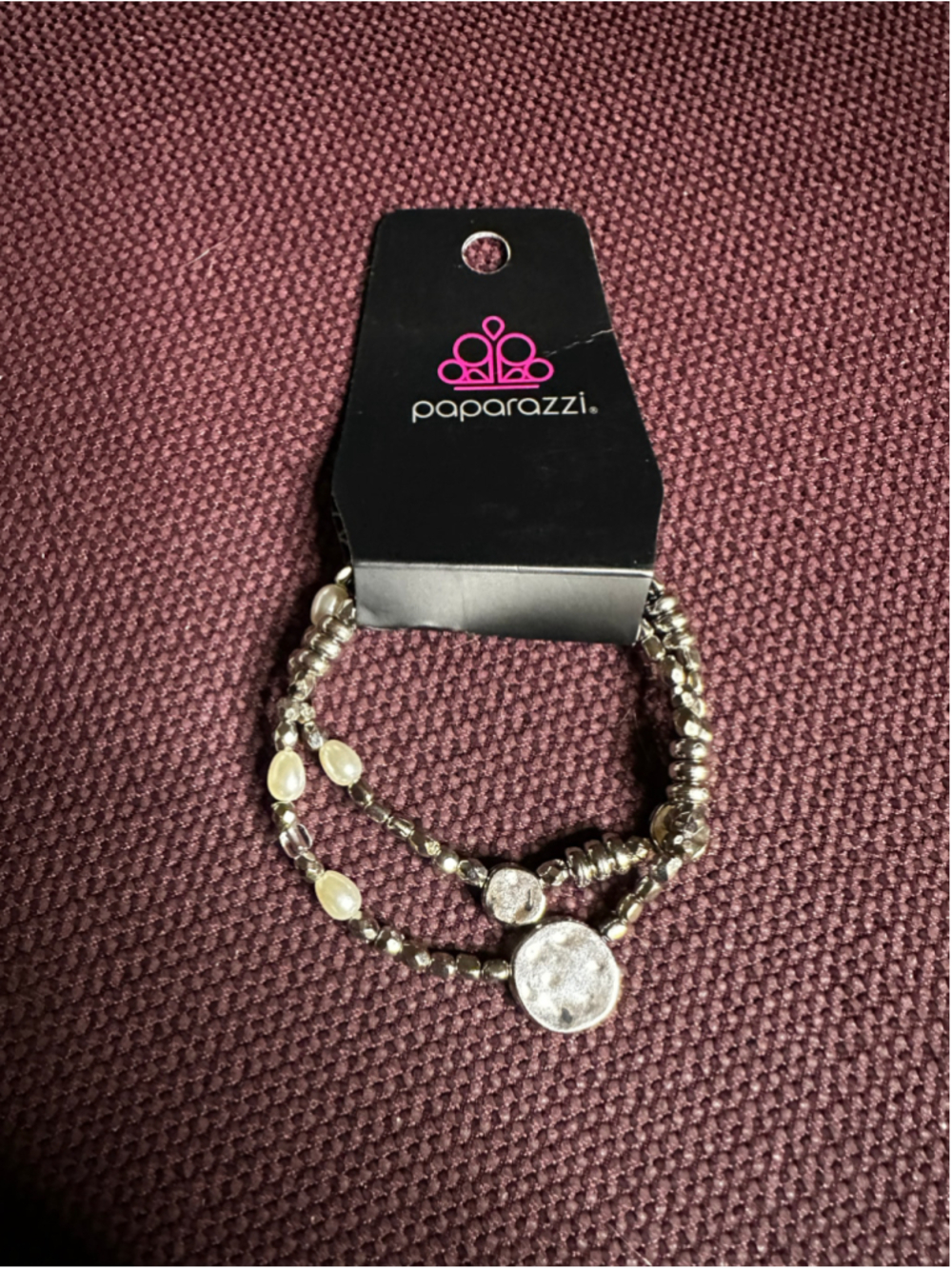 Paparazzi Silver Beaded Stretch Bracelet Duo